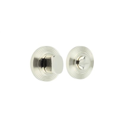 Burlington Turns & Releases Inner 3 Reeded Rose Polished Nickel - By Frelan Hardware - BUR-81PN-53PN