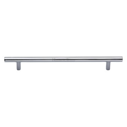Heritage Brass Cabinet Pull Bar Design 203mm CTC Polished Chrome Finish