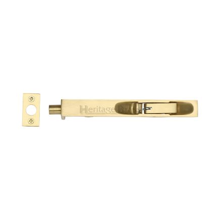 Heritage Brass Door Bolt Flush Fitting 10" x .3/4" Satin Brass finish