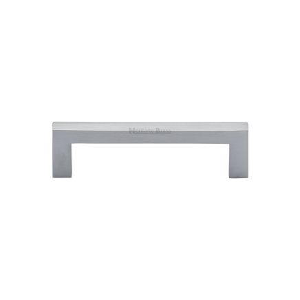 Heritage Brass Cabinet Pull City Design 96mm CTC Satin Chrome Finish