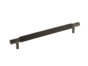 Millhouse Brass Knurled Cabinet Pull Handle 225mm CTC x 20mm - Urban Bronze