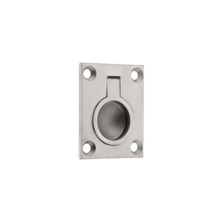 Zoo Hardware Flush Ring Pull - 48 x 38mm - Satin Stainless