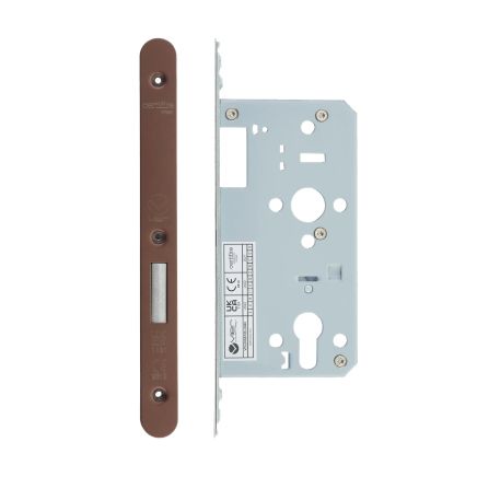 Zoo Hardware 2 Piece - DIN euro deadlock - backset 55mm - radius - Bronze