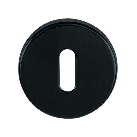 Tupai Rapido CurvaLine Key Escutcheons on Round Rose - Pearl Black
