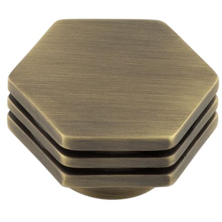 Nile Cupboard Knobs 40mm Antique Brass - By Frelan Hardware - HOX340AB
