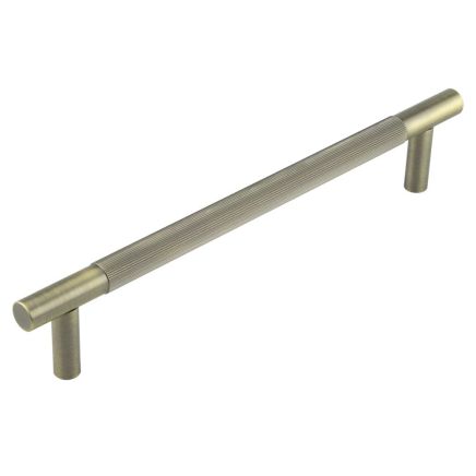 Venice Linear Knurled 300x19mm Antique Brass Pull Handle Face Fix - By Frelan Hardware - JV1803ABFF