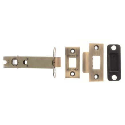 Atlantic Heavy Duty Bolt Through Tubular Latch 4" - Matt Antique Brass