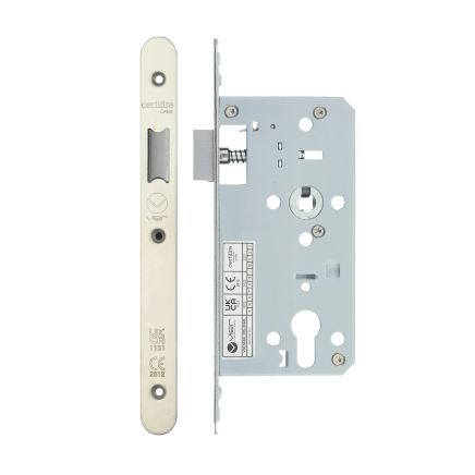Zoo Hardware 2 Piece - DIN latch - backset 55mm - radius - Stainless Steel