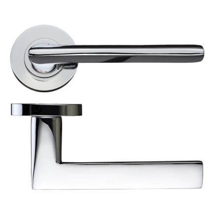 Zoo Hardware Vitorria Lever on Round Rose - Polished Chrome