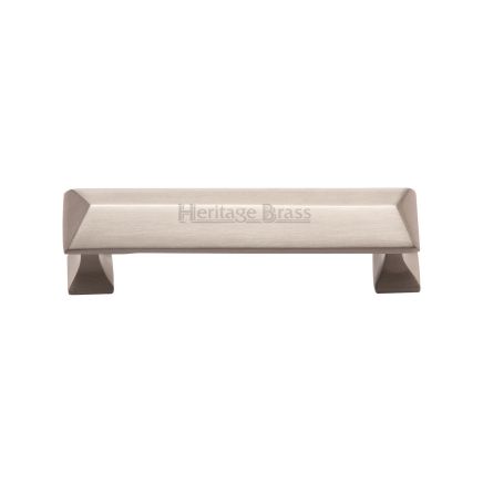 Heritage Brass Cabinet Pull Pyramid Design 96mm CTC Satin Nickel Finish
