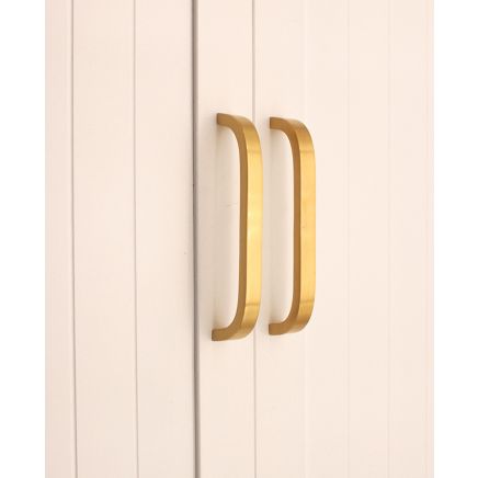 Curve Bar Cabinet Handle Satin Brass Small