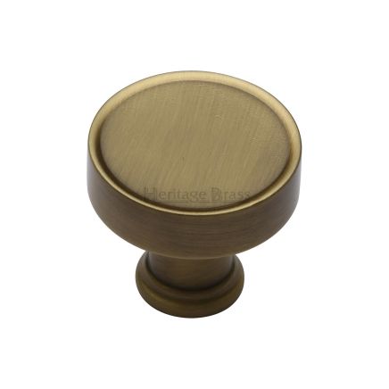Heritage Brass Cabinet Knob Florence Design 32mm Antique Brass finish