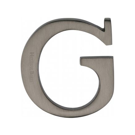 Heritage Brass Alphabet G Pin Fix 51mm (2") Matt Bronze Finish