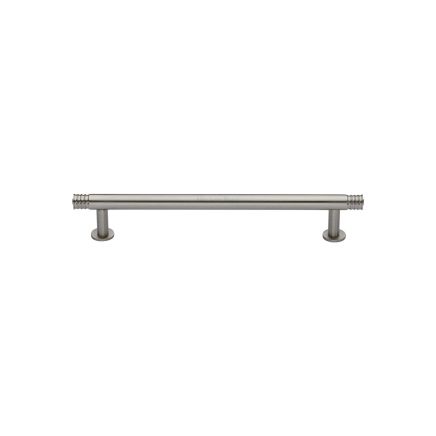 Heritage Brass Cabinet Pull Contour Design with 16mm Rose 96mm CTC Satin Nickel finish