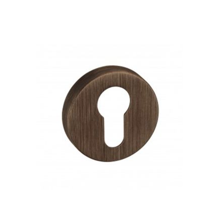 Forme Euro Escutcheons on Minimal Round Rose - Urban Bronze (Pair)