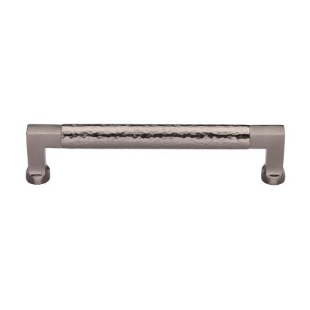 Heritage Brass Cabinet Pull Bauhaus Hammered Design 160mm CTC Satin Nickel Finish