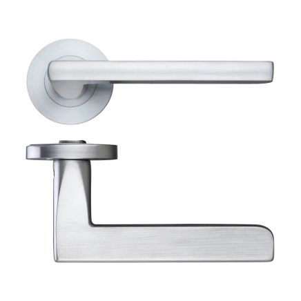 Zoo Hardware Venice lever on round rose - Satin Chrome