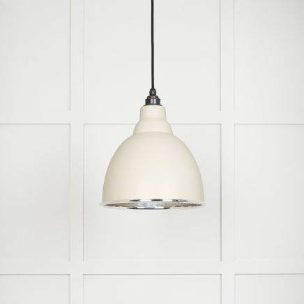 Hammered Nickel Brindley Pendant in Teasel