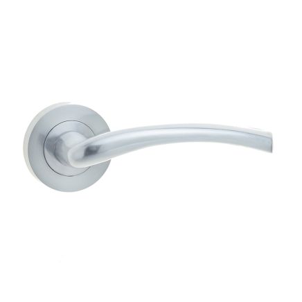 Opal Door Handle on Rose Satin Chrome - By Frelan Hardware - JV844SC
