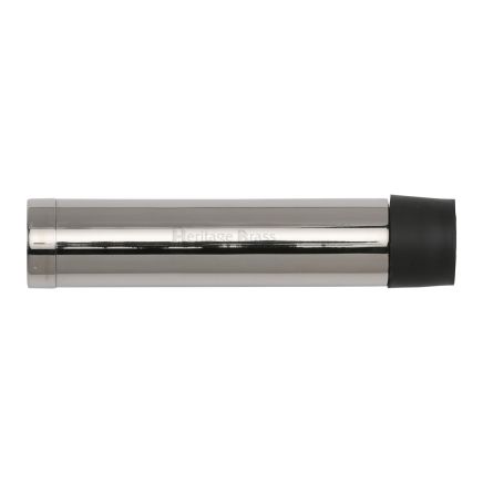 Heritage Brass Cylindrical Door Stop Without Rose 76mm Polished Nickel Finish