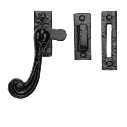 The Tudor Casement Window Fastener Black Iron