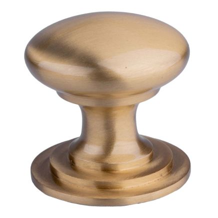 Victorian Cupboard Knob 42mm - Satin Brass