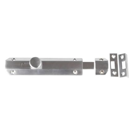 Jedo Architectural Slide Door Bolts 150x35mm Satin Nickel - By Frelan Hardware - JV168SN
