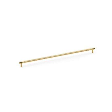 Alexander & Wilks - Brunel Knurled T-Bar Cupboard Handle - Satin Brass PVD - Centres 448mm