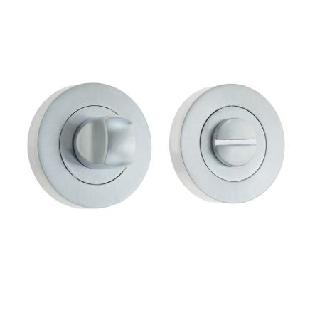 Jedo Designer Turns & Releases 50mm Round Rose no Indicator 50x10mm Satin Chrome - By Frelan Hardware - JV2666SC