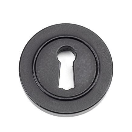 Matt Black Round Escutcheon (Plain Rose)