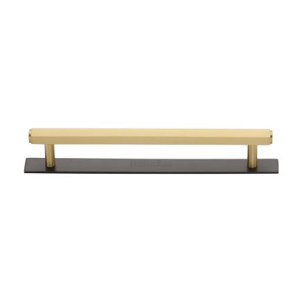 Heritage Brass Cabinet Pull Hexagonal Design with Plate 160mm CTC Matt Bronze/Satin Brass Finish