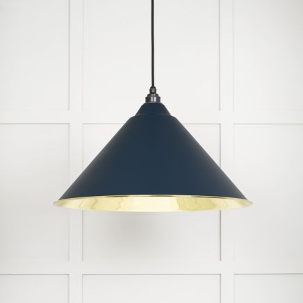 Smooth Brass Hockley Pendant in Dusk