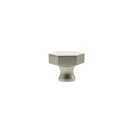 Millhouse Brass Pennington Hexagonal Cabinet Knob Handle - Satin Nickel