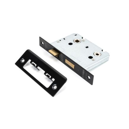Black 2½" Bathroom Mortice Lock
