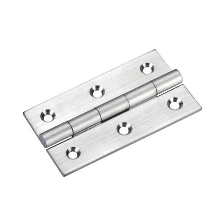 Zoo Hardware Solid drawn brass butt hinge - 64 x 35 x 2mm - Satin Chrome