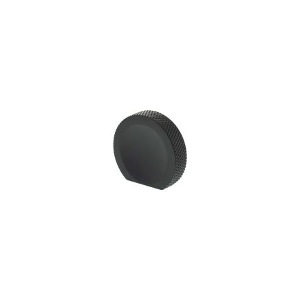 Millhouse Brass Eiffel Knurled Finger Pull Cabinet Knob Handle - Matt Black