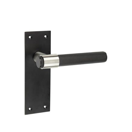 Nero T-Bar Door Handles on Latchplate Black - By Frelan Hardware - JMB100