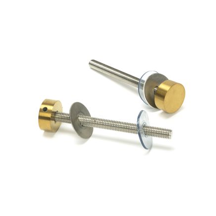 Aged Brass (304) 100mm Bolt Fixings for T Bar (2)