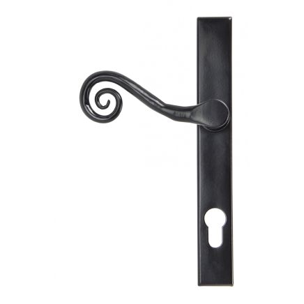 Black Monkeytail Slimline Lever Espag. Lock Set - LH