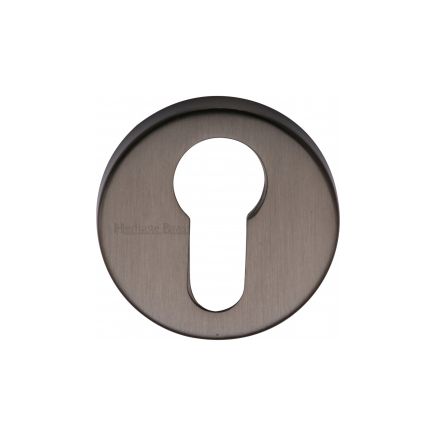 Heritage Brass Euro Profile Cylinder Escutcheon Matt Bronze Finish