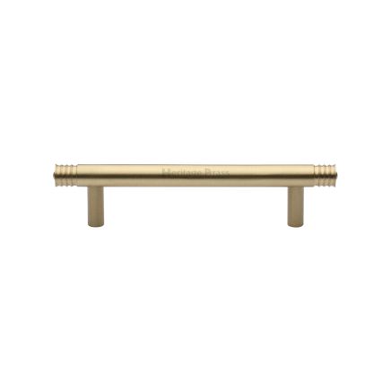 Heritage Brass Cabinet Pull Contour Design 96mm CTC Satin Brass finish