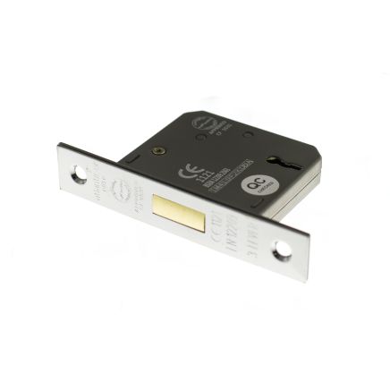Atlantic 3 Lever Key Deadlock [CE] 2.5" - Polished Chrome