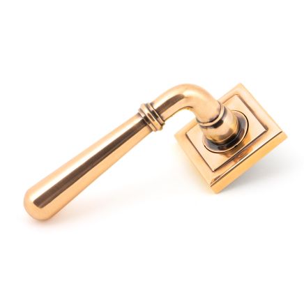 Polished Bronze Newbury Lever on Rose Set (Square) - Unsprung