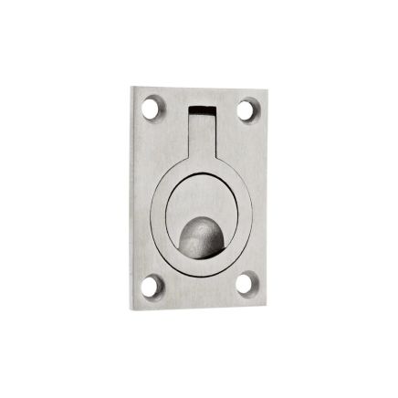 Zoo Hardware Flush Ring Pull - 62 x 44mm - Satin Stainless