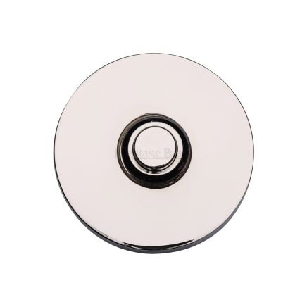 Heritage Brass Round Bell Push Polished Nickel finish
