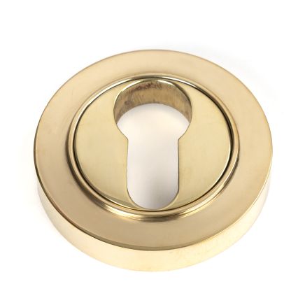 Polished Brass Round Euro Escutcheon (Plain)