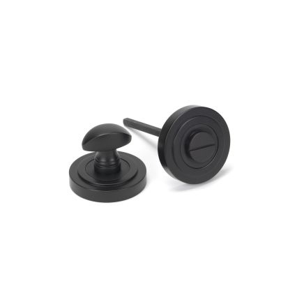 Aged Bronze Round Thumbturn Set (Art Deco)