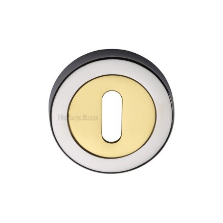 Heritage Brass Key Escutcheon Chrome & Brass finish