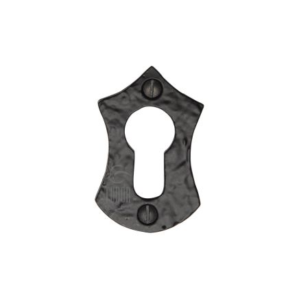 The Tudor Euro Profile Cylinder Escutcheon Black Iron