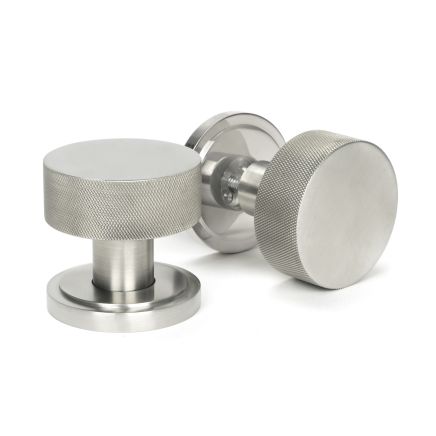 Satin Marine SS (316) Brompton Mortice/Rim Knob Set (Art Deco)